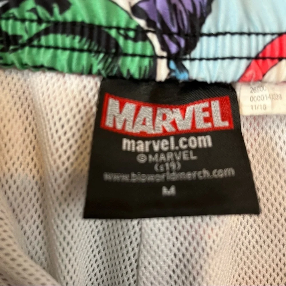 Marvel Iron Man Captain America Hulk Comic Swim Trunks